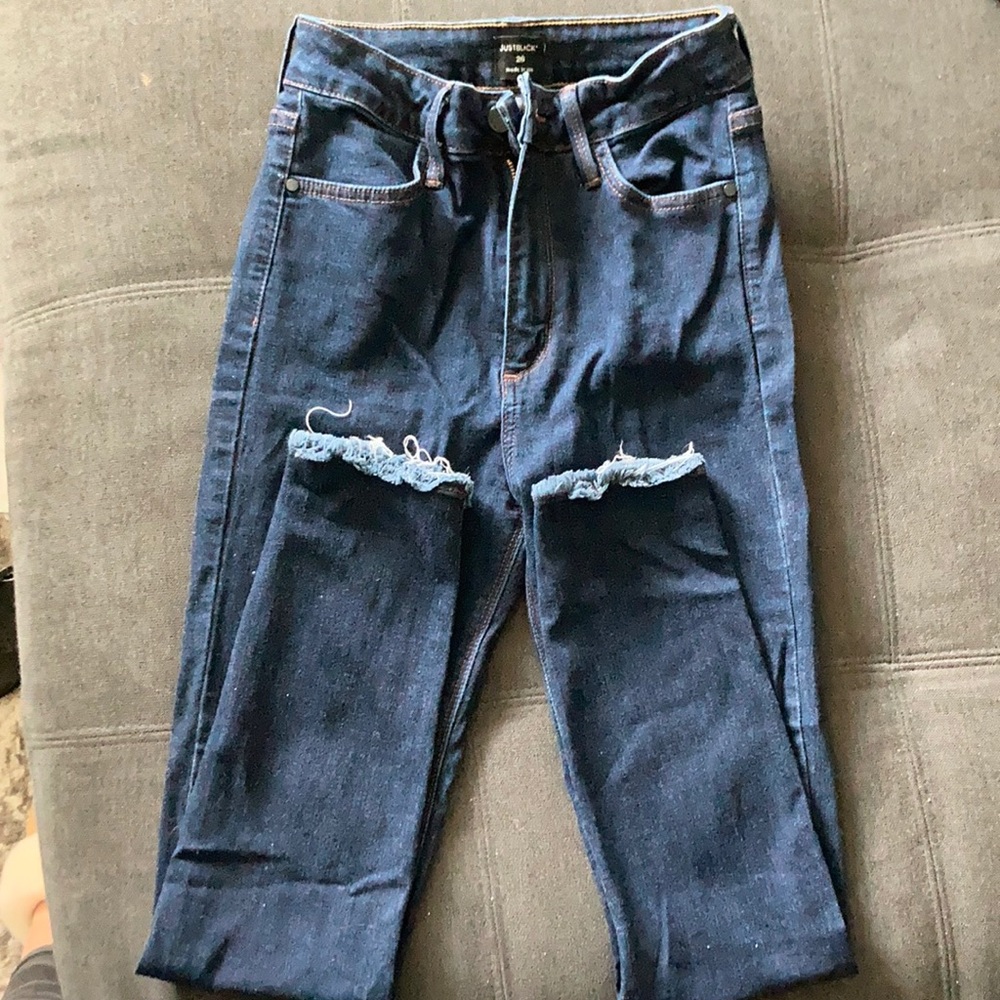 Just black blue jeans!